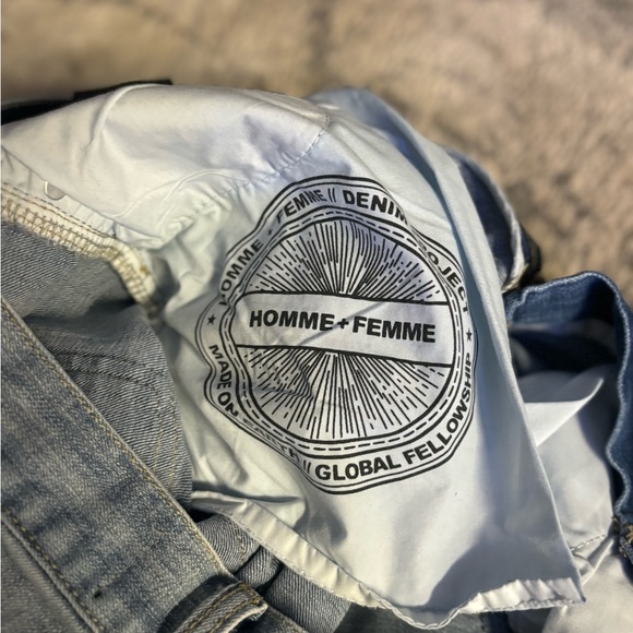 Blue Skinny Jeans with White Stripe Detail - Picture 6 of 6